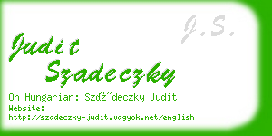 judit szadeczky business card